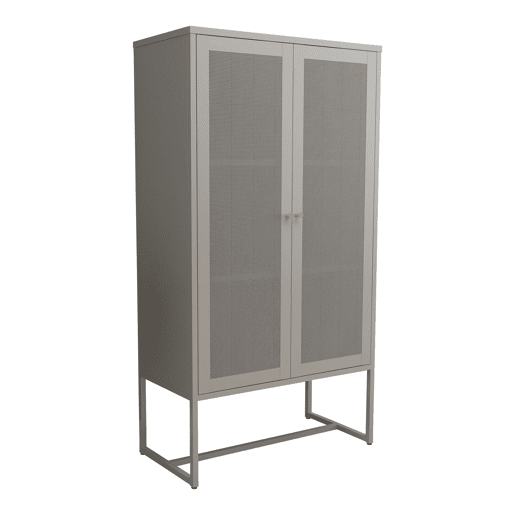 Armário de arquivo Sund 2 prateleiras aço 150x80x40cm - Cinzento en.casa