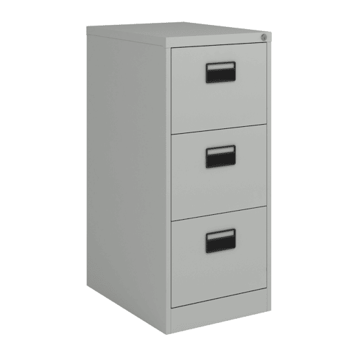 Armário de arquivo Rääkkylä com 3 gavetas em aço 103x45x62 cm - Cinzento en.casa