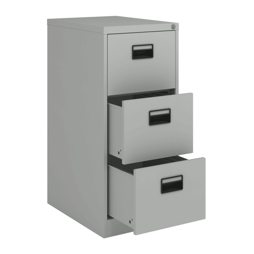 Armário de arquivo Rääkkylä com 3 gavetas em aço 103x45x62 cm - Cinzento en.casa