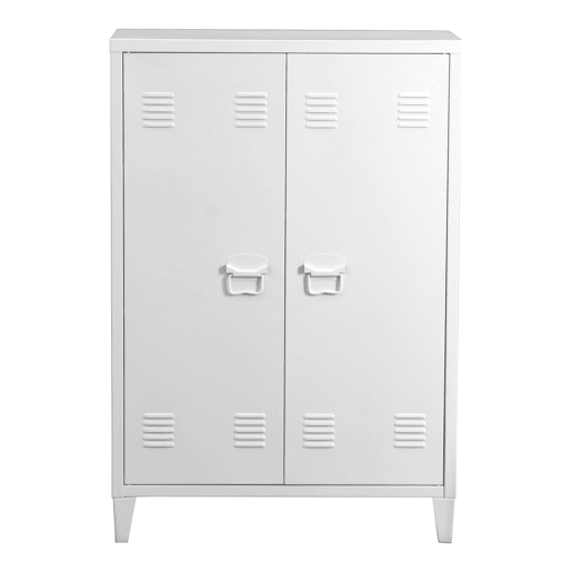 Armário de escritório Oripää com 2 prateleiras de aço ajustáveis 110x75x33 cm - Branco en.casa