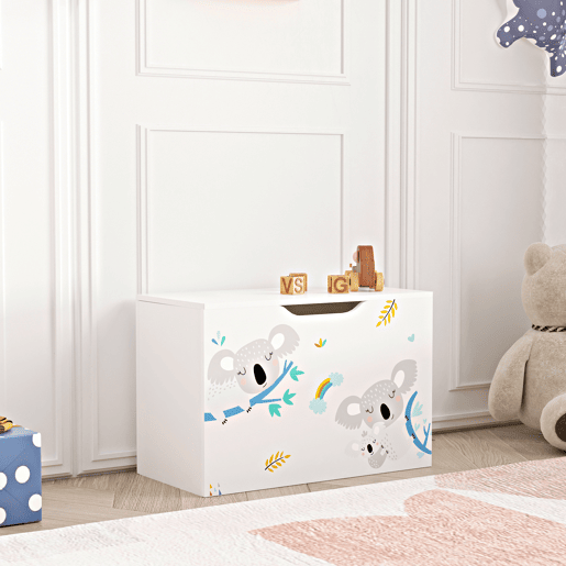 Caixa de brinquedos para crianças Oleiros motivo koala aglomerado 40 x 60 x 30 cm multicolorido en.casa