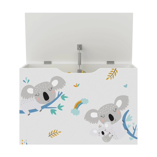 Caixa de brinquedos para crianças Oleiros motivo koala aglomerado 40 x 60 x 30 cm multicolorido en.casa