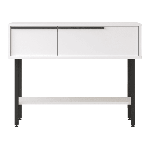 Mesa de Consola Vesanto com compartimentos 100x29.5x76cm - Branco en.casa