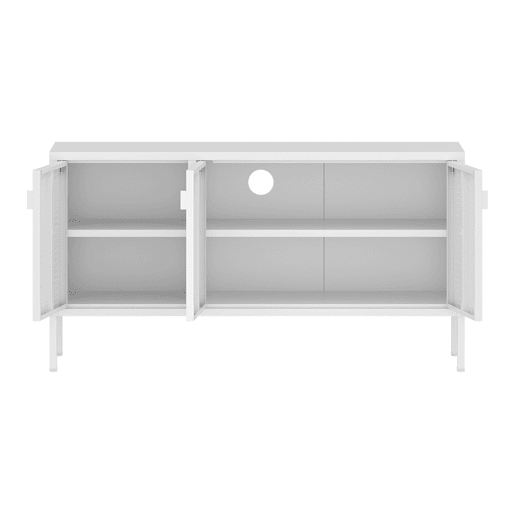 Armário TV Castelli com 3 portas de aço 114x40x60cm - Branco en.casa