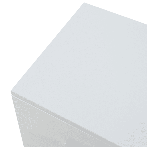 Conjunto de 2 mesas de cabeceira Aurdal com 3 gavetas em aglomerado 66x37x34.5cm - Branco alto brilho en.casa