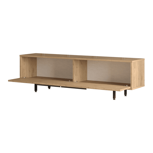 Mesa de TV Urejovle com 2 portas em aglomerado 160x35.5x45cm - efeito carvalho en.casa