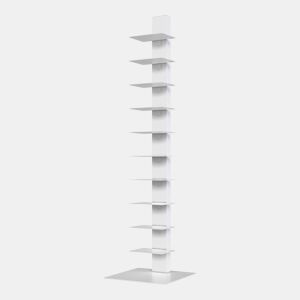 Estante Eksjö com 10 prateleiras em aço 150x39x39 cm - Branco mate en.casa.
