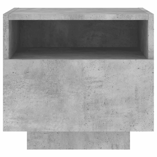 vidaXL Mesa de cabeceira com luzes LED 40x39x37 cm cinzento-cimento vidaXL Mesa de cabeceira com luzes LED 40x39x37 cm cinzento-cimento
