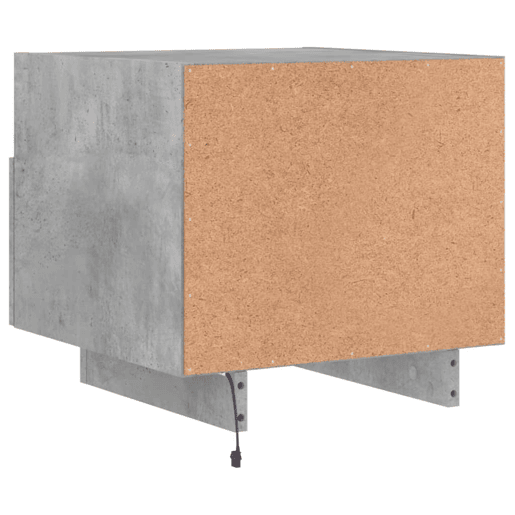 vidaXL Mesa de cabeceira com luzes LED 40x39x37 cm cinzento-cimento vidaXL Mesa de cabeceira com luzes LED 40x39x37 cm cinzento-cimento