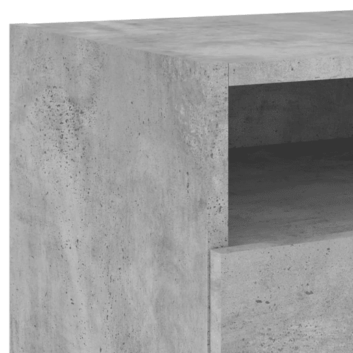 vidaXL Mesa de cabeceira com luzes LED 40x39x37 cm cinzento-cimento vidaXL Mesa de cabeceira com luzes LED 40x39x37 cm cinzento-cimento
