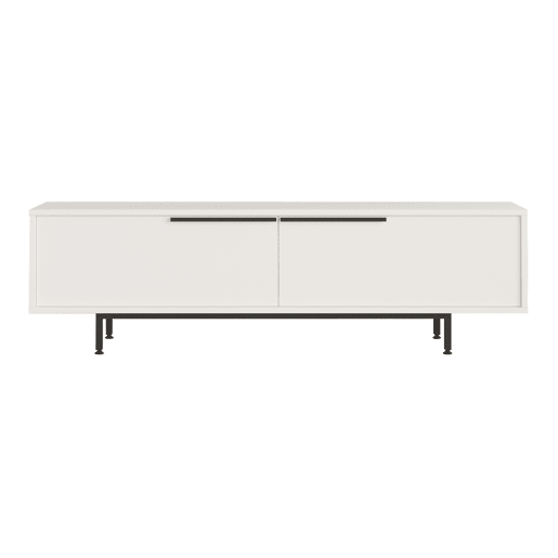 Mesa de TV Urejovle com 2 portas de aglomerado 160x35.5x45cm - Branco en.casa