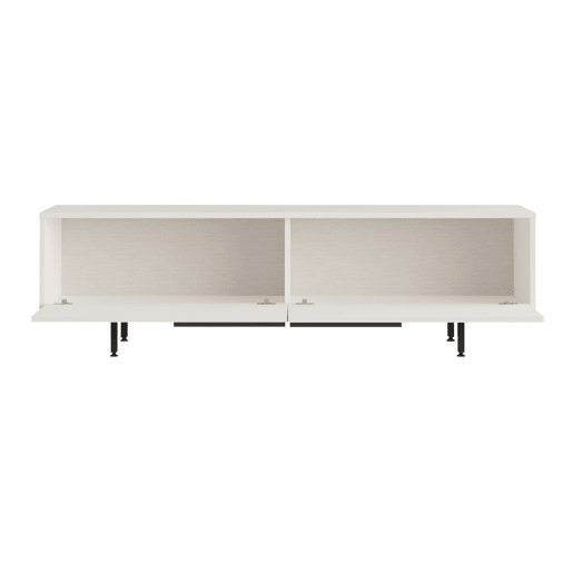 Mesa de TV Urejovle com 2 portas de aglomerado 160x35.5x45cm - Branco en.casa