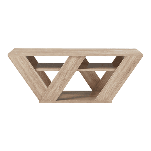 Mesa TV Nome com 2 prateleiras em aglomerado 110x30x40cm - Efeito carvalho en.casa Mesa TV Nome com 2 prateleiras em aglomerado 110x30x40cm - Efeito carvalho en.casa