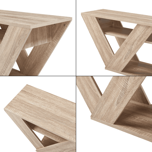Mesa TV Nome com 2 prateleiras em aglomerado 110x30x40cm - Efeito carvalho en.casa Mesa TV Nome com 2 prateleiras em aglomerado 110x30x40cm - Efeito carvalho en.casa