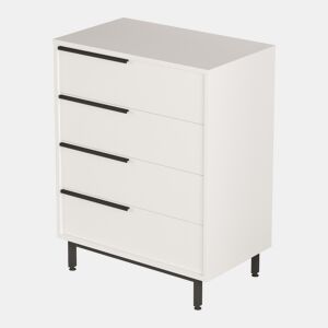 Cómoda Vesanto com 4 gavetas - 95x75x44,5cm - Branco en.casa.