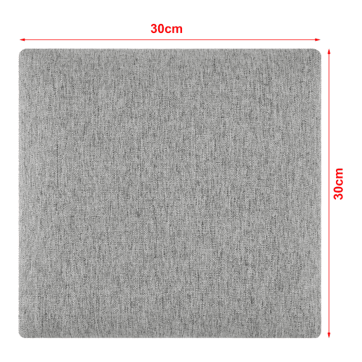 Conjunto de 4 painéis de parede acolchoados Carpino têxtil 30x30cm - Cinzento claro neu.haus