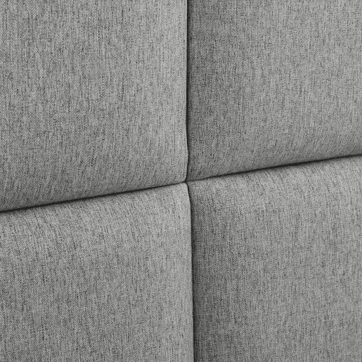 Conjunto de 4 painéis de parede acolchoados Carpino têxtil 30x30cm - Cinzento claro neu.haus