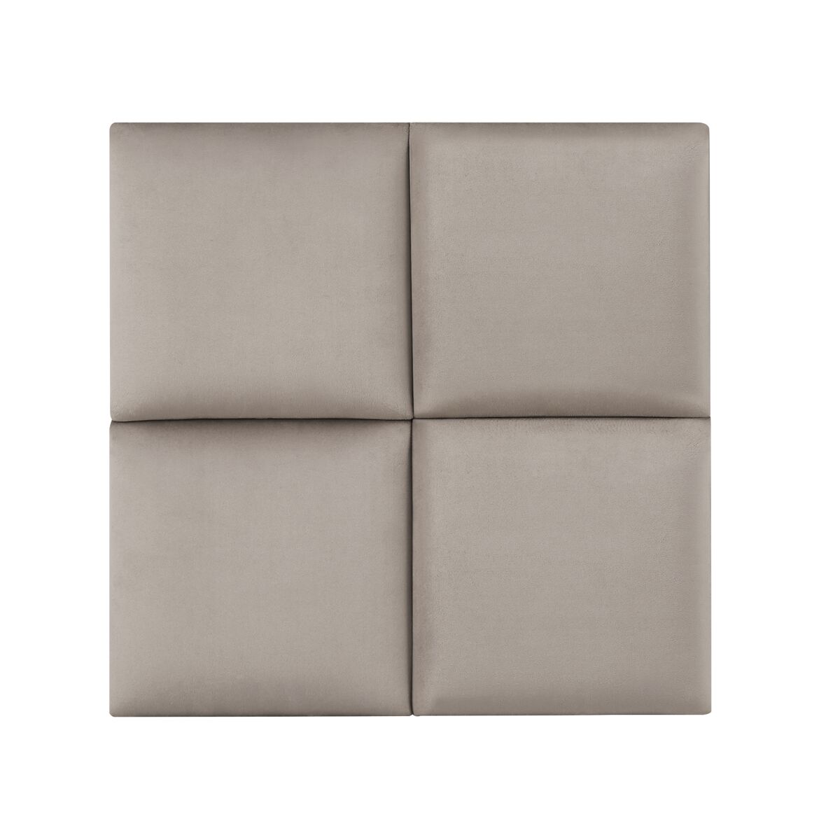 Set de 4 paneles de pared acolchados carpino terciopelo 30x30cm - gris claro [neu.haus]