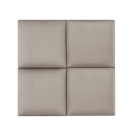 Conjunto de 4 painéis de parede acolchoados Carpino veludo 30x30cm - Cinzento claro neu.haus