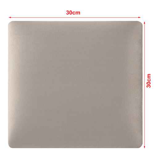 Conjunto de 4 painéis de parede acolchoados Carpino veludo 30x30cm - Cinzento claro neu.haus