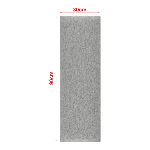 Conjunto de 2 painéis de parede acolchoados Carpino têxtil 90x30cm - Cinzento claro neu.haus