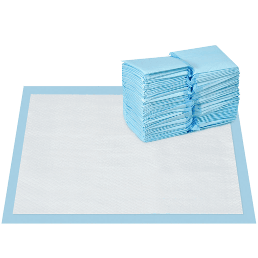 PawHut Resguardos de Treino Animais de Estimação 100 Unidades 45x60 cm Resguardos Absorventes para Cães Desenho com 6 Camadas com Superfície de Secagem Rápida Azul