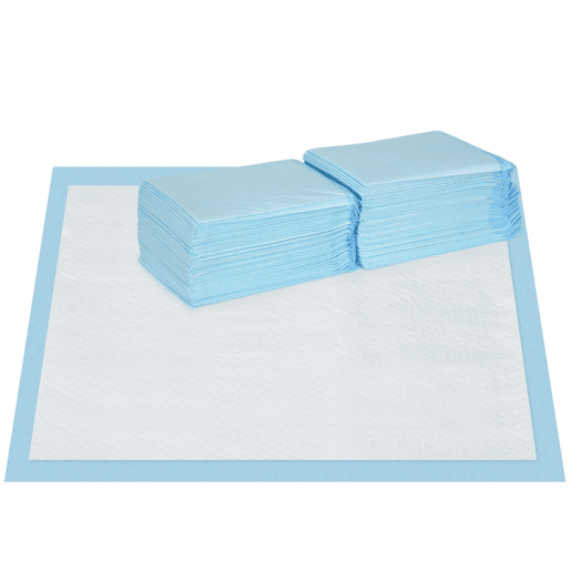 PawHut Resguardos de Treino Animais de Estimação 80 Unidades 45x60 cm Resguardos Absorventes para Cães Desenho com 6 Camadas com Superfície de Secagem Rápida Azul