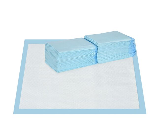 Pawhut empapadores para perros 80 unidad 60x60 cm resguardos para perros diseño de 6 capas con superficie de secado rápido a prueba de fugas azul