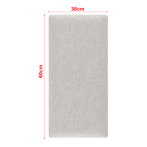 Conjunto de 3 painéis de parede acolchoados Carpino têxtil 60x30cm - Cinzento neu.haus