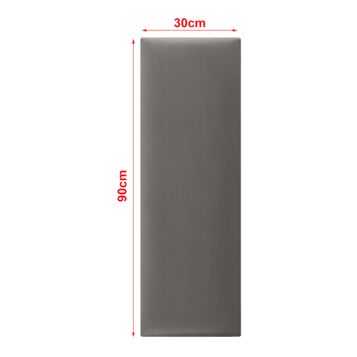 Conjunto de 2 painéis de parede acolchoados Carpino veludo 90x30cm - Cinzento escuro neu.haus