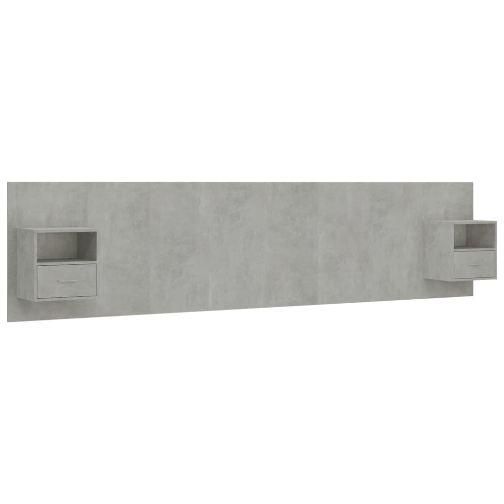 Cabecero De Cama Con Mesita 337 Gris