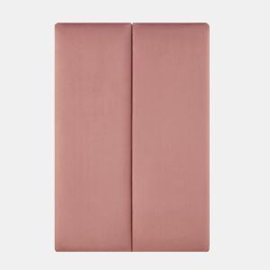 Conjunto de 2 painéis de parede acolchoados Carpino veludo 90x30cm - Rosa neu.haus