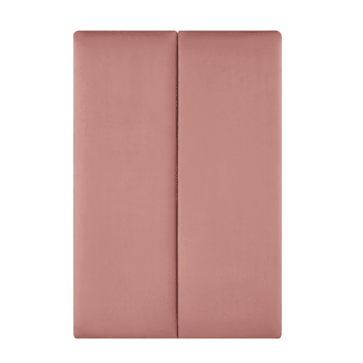 Conjunto de 2 painéis de parede acolchoados Carpino veludo 90x30cm - Rosa neu.haus