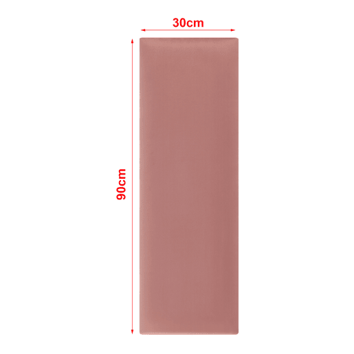 Conjunto de 2 painéis de parede acolchoados Carpino veludo 90x30cm - Rosa neu.haus