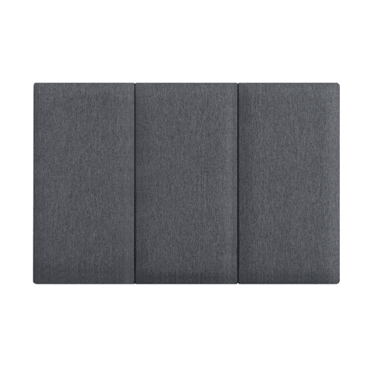 Conjunto de 3 painéis de parede acolchoados Carpino têxtil 60x30cm - Cinzento escuro neu.haus