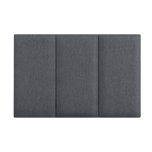 Conjunto de 3 painéis de parede acolchoados Carpino têxtil 60x30cm - Cinzento escuro neu.haus