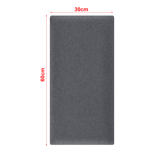 Conjunto de 3 painéis de parede acolchoados Carpino têxtil 60x30cm - Cinzento escuro neu.haus