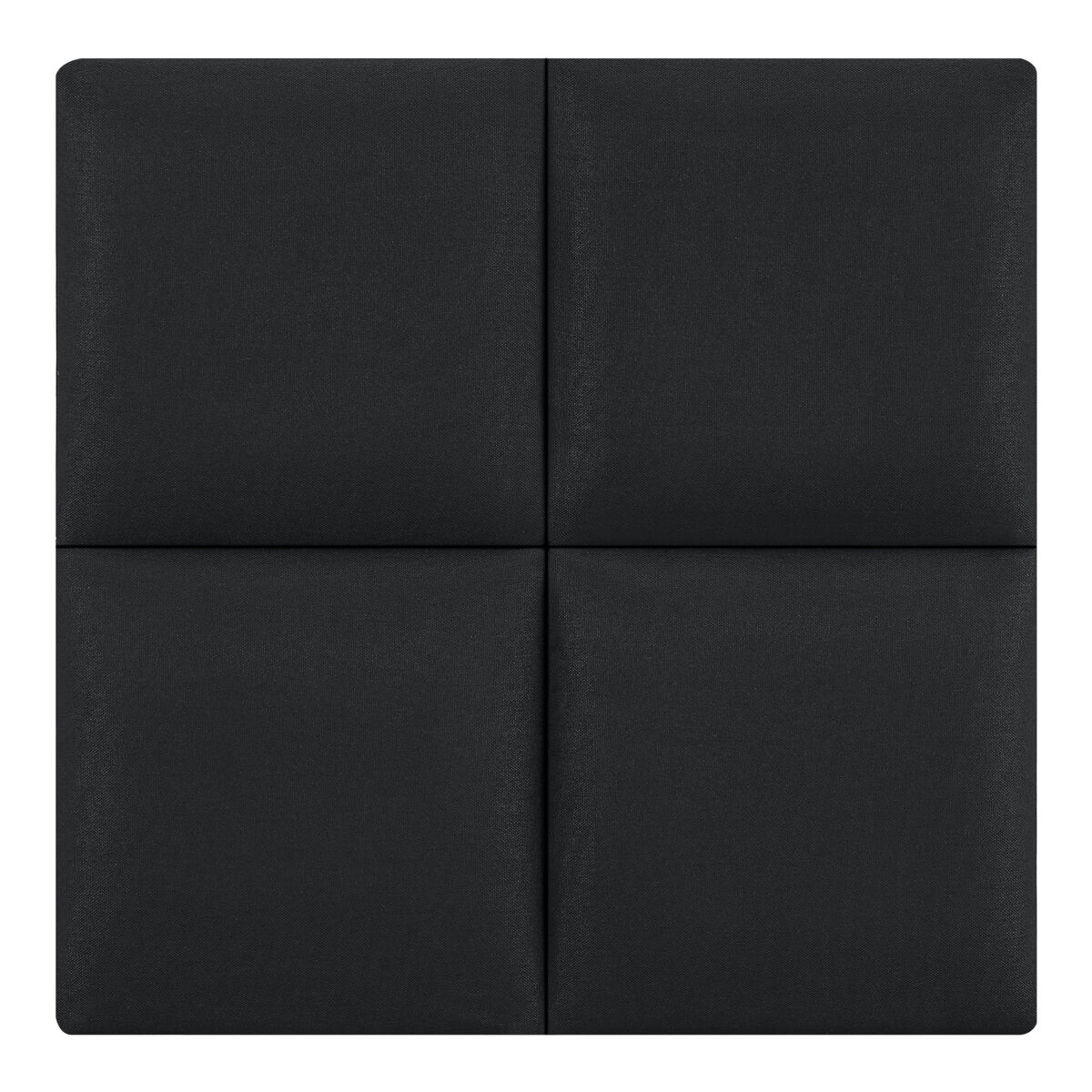 Set de 4 paneles de pared acolchados carpino textil 30x30cm - negro [neu.haus]