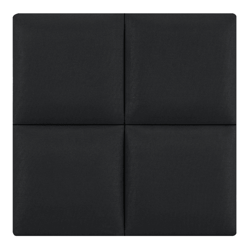 Conjunto de 4 painéis de parede acolchoados Carpino têxtil 30x30cm - Preto neu.haus