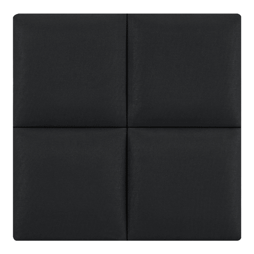 Conjunto de 4 painéis de parede acolchoados Carpino têxtil 30x30cm - Preto neu.haus