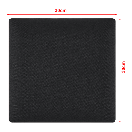 Conjunto de 4 painéis de parede acolchoados Carpino têxtil 30x30cm - Preto neu.haus