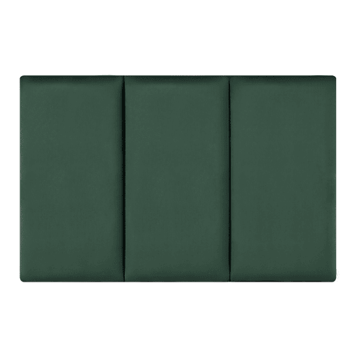 Conjunto de 3 painéis de parede acolchoados Carpino veludo 60x30cm - Verde escuro neu.haus