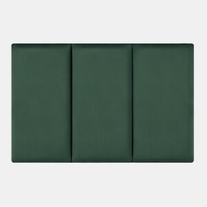 Conjunto de 3 painéis de parede acolchoados Carpino veludo 60x30cm - Verde escuro neu.haus