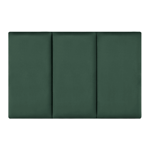 Conjunto de 3 painéis de parede acolchoados Carpino veludo 60x30cm - Verde escuro neu.haus