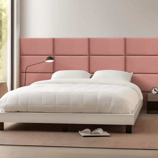 Conjunto de 3 painéis de parede acolchoados Carpino veludo 60x30cm - Rosa neu.haus