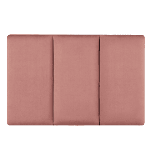 Conjunto de 3 painéis de parede acolchoados Carpino veludo 60x30cm - Rosa neu.haus