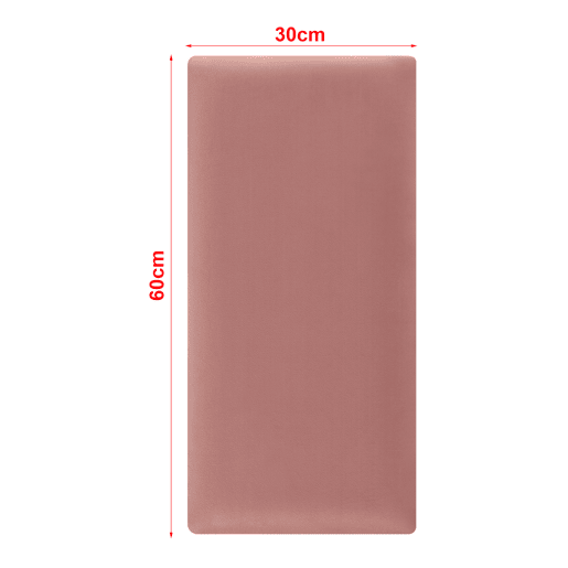 Conjunto de 3 painéis de parede acolchoados Carpino veludo 60x30cm - Rosa neu.haus