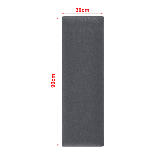 Conjunto de 2 painéis de parede acolchoados Carpino têxtil 90x30cm - Cinzento escuro neu.haus