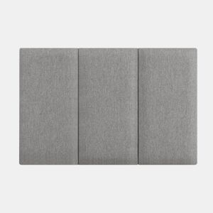 Conjunto de 3 painéis de parede acolchoados Carpino têxtil 60x30cm - Cinzento claro neu.haus