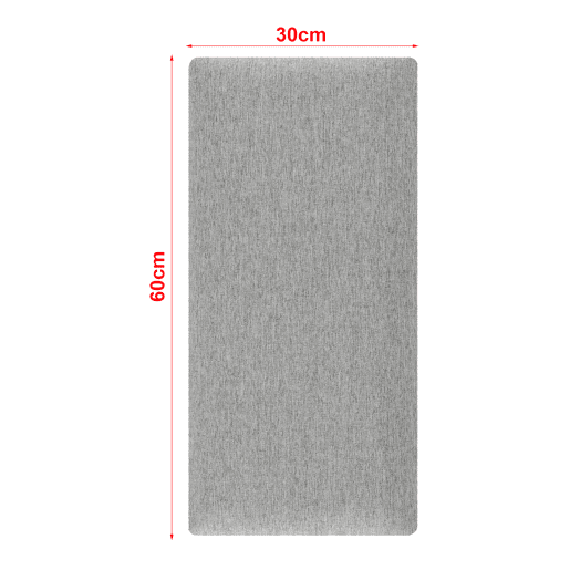 Conjunto de 3 painéis de parede acolchoados Carpino têxtil 60x30cm - Cinzento claro neu.haus